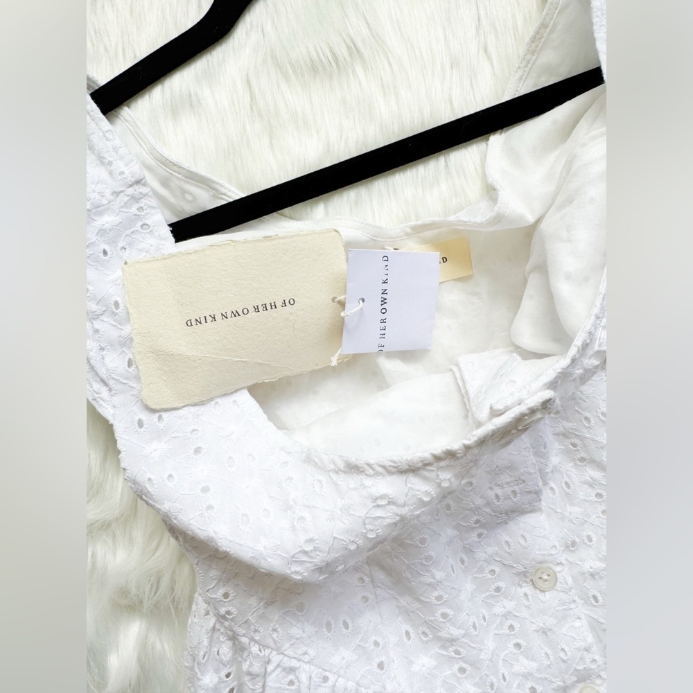 Of Her Own Kind Claudette Dress White Eyelet Small New With Tags — image 6 of 8